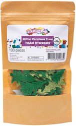 Colorations autocollants en mousse fleurs pailletées - loisirs créatifs pour enfants