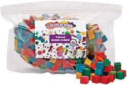 Colorations blocs en bois jouet - Set de cubes colorés 196 pièces