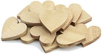 Colorations houten hartjes knutselset - 20 stuks kleine harten decoratie