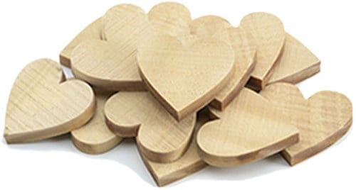 Colorations houten hartjes knutselset - 20 stuks kleine harten decoratie