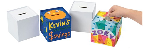 Colorations tirelire kit créatif - papier mâché, 12 pièces, jouet créatif