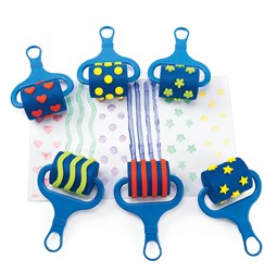 Colorations rouleaux à peinture kit créatif - motifs ludiques pour enfants