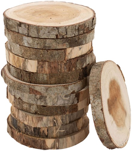Colorations rondelles en bois set créatif 8-10cm 12 pièces jouet créatif