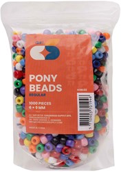 Colorations pony kralen set 1000 stuks kleurrijke kunststof kralen