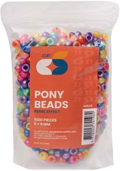 Colorations pony kralen parelmoereffect 1000 stuks knutselset multi kleuren