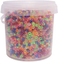 Colorations pony kralen speelgoed transparant 4 x 6 mm 500 gr multi kleuren