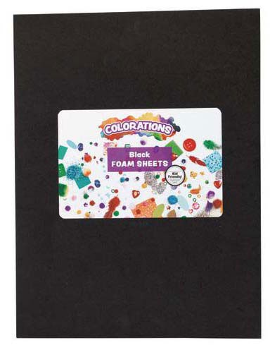 Colorations feuilles de mousse noires - matériel créatif 10 pièces