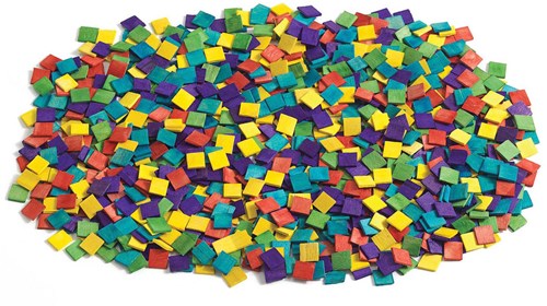 Colorations houten mozaïek knutselstenen 1000 stuks kleurrijk speelgoed-2