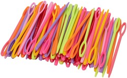 Colorations aiguilles à laine - Set de 100 aiguilles en plastique colorées