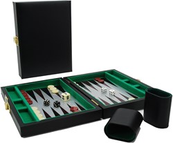 HOT Games Valise de backgammon magnétique noire 23x17