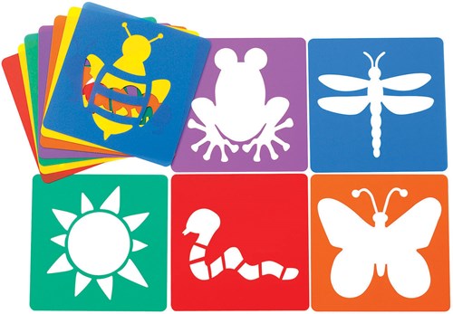 Colorations pochoirs de jardin - modèles de bricolage réutilisables en plastique 12 pièces