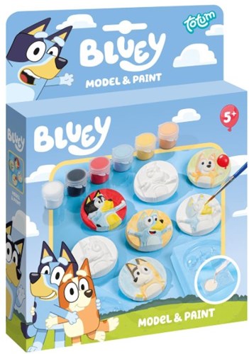 Totum Bluey creatieve knutselset gipsfiguren gieten en schilderen