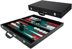 HOT Games Valise de backgammon Noir/Vert Ingel.53x8