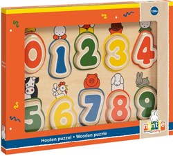 Bambolino Toys houten puzzel Nijntje cijfers educatief speelgoed peuter