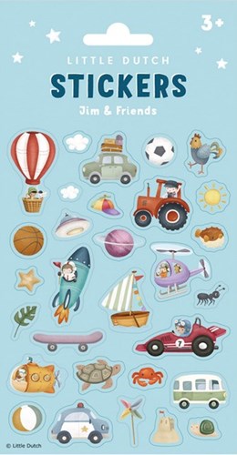 Little Dutch feuilles d'autocollants Jim & Friends - jouet créatif pour enfants