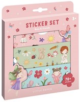 Little Dutch stickerset Jim & Friends - 3 stickervellen met speelachtergrond - stickerset