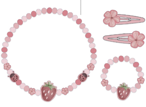 Little Dutch houten juwelenset - Strawberry sieraden voor kinderen