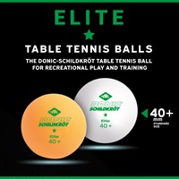 Schildkröt tafeltennisballen Poly 40+ 1-Star Elite 6 stuks oranje wit-3