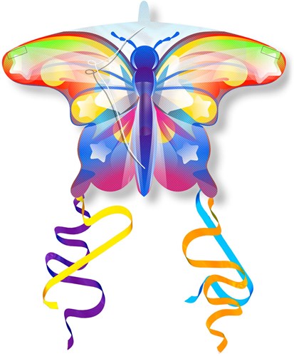 Kites Ready2Fly vlieger pop-up mini nylon vlinder regenboog speelgoed-2