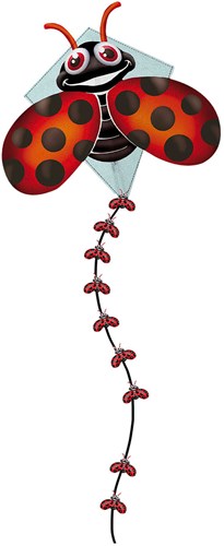 Kites Ready2Fly pop-up vlieger lieveheersbeestje nylon rood-2
