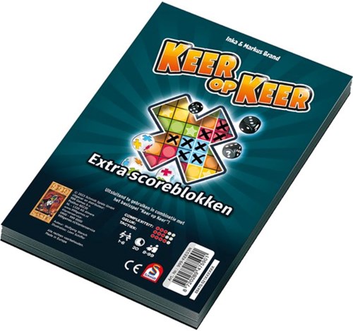 999 Games scoreblokken Keer op Keer dobbelspel twee stuks Level 1-2