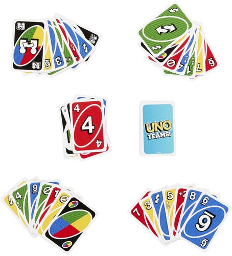 Fisher-Price jeu de cartes UNO Teams jeu familial édition travail d'équipe-2