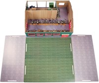 Kids GLOBE houten speelgoed boerderij stal met weiland 1:32 schaal-2