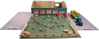 Kids GLOBE houten speelgoed boerderij stal met weiland 1:32 schaal-3