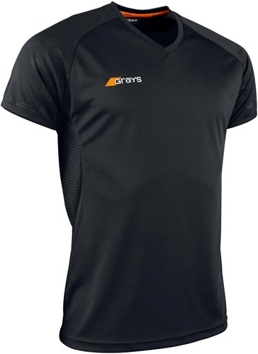 Grays hockey Axis 650 Shirt junior zwart maat 140 hockeykleding