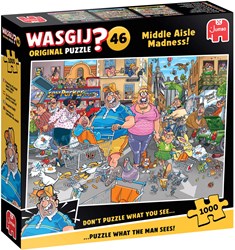 Jumbo puzzel Wasgij Original 46 - Middle Aisle Madness! 1000 stukjes cartoon
