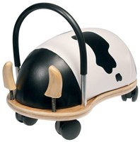 Wheelybug porteur vache - jouet en bois grande taille pour enfants