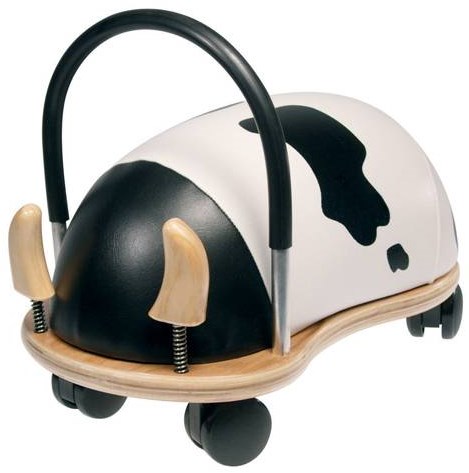 Wheelybug porteur vache - jouet en bois grande taille pour enfants