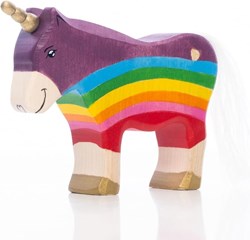 Lilu Unicorn speelgoedfiguur pony regenboog FSC-hout handbeschilderd