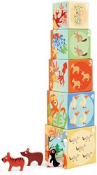 Tour empilable SCRATCH - Animaux du monde