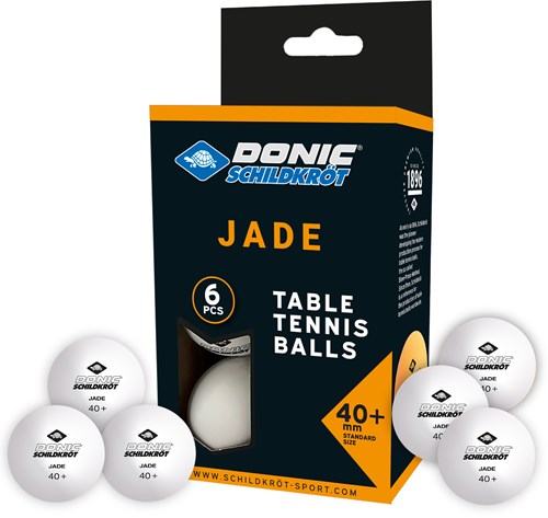 Schildkröt balles de tennis de table Jade blanc 6 pièces qualité Poly 40+