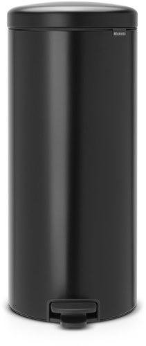 Brabantia poubelle à pédale 30L noir mat - poubelle de cuisine