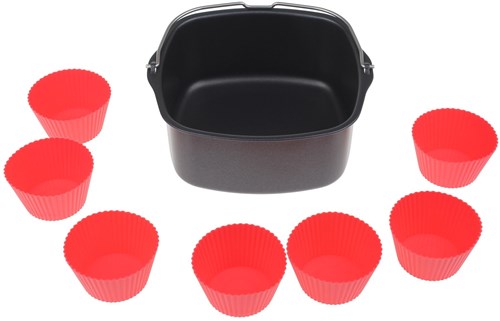 Philips Airfryer bakaccessoire set L met muffinvormen en receptenboekje