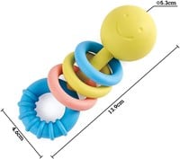 Hape baby rammelaar met bijtringen - sensorisch speelgoed voor baby's-2