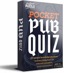 Professor Puzzle quizspel Pocket Pub Quiz kaartspel 100 vragen