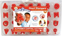 Eduplay set de tampons alphabet rouge - 30 pièces - jouet éducatif