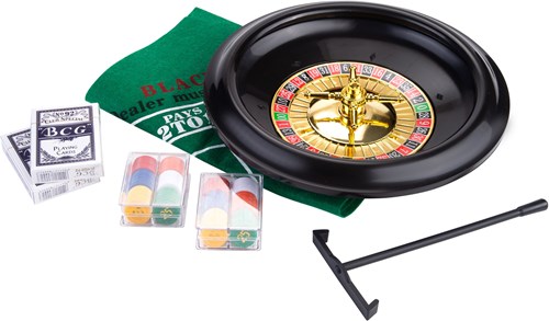 Roulette Black Jack set jeu de casino 30 cm complet avec tapis de jeu