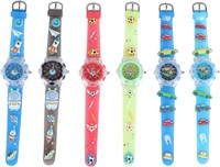 Van Manen kinderhorloge voertuigen lichtblauw - analoog horloge speelgoed-2