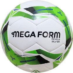 Megaform voetbal gerecycled materiaal zilver - duurzame voetbal