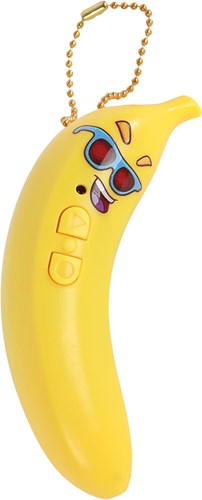 Van Manen speelgoed banaan met opnamefunctie 10cm geel-2