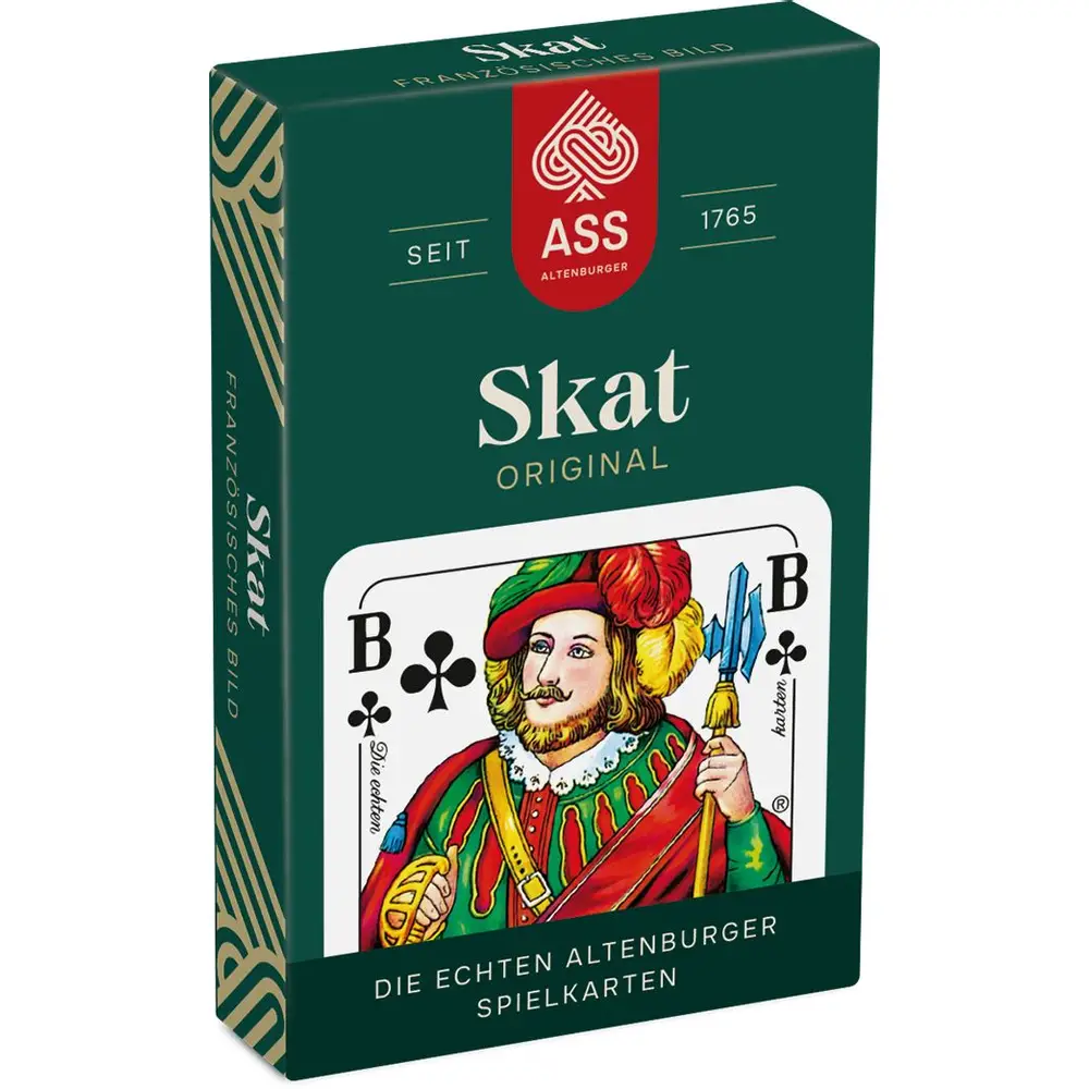 ASS Altenburger jeu de cartes Skat visage français FSC papier durable
