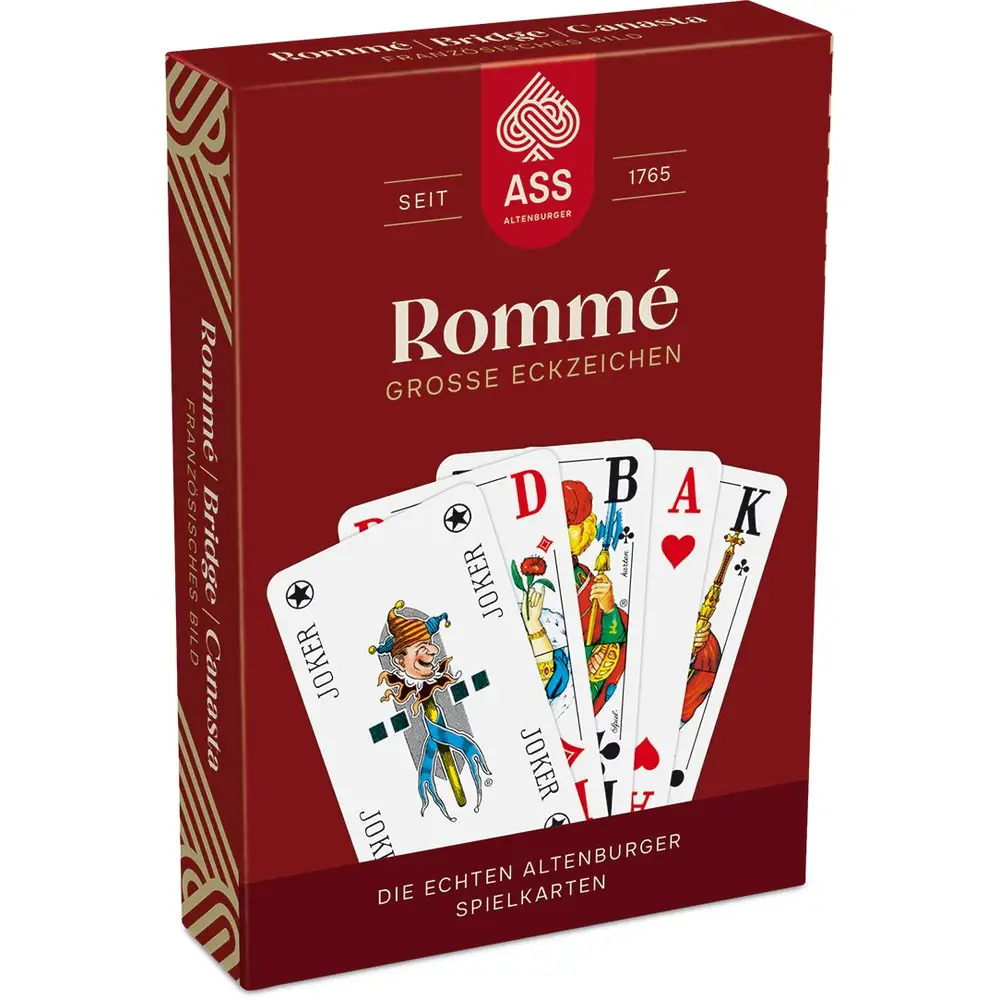 ASS Altenburger jeu de cartes Rami grandes cartes format français