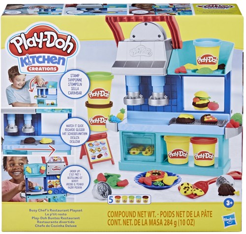 Play-Doh speelgoed restaurant keuken speelset Busy Chefs met klei