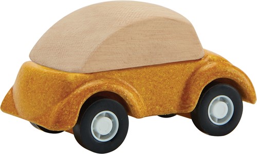 PlanToys Houten Speelgoed Gele auto-2