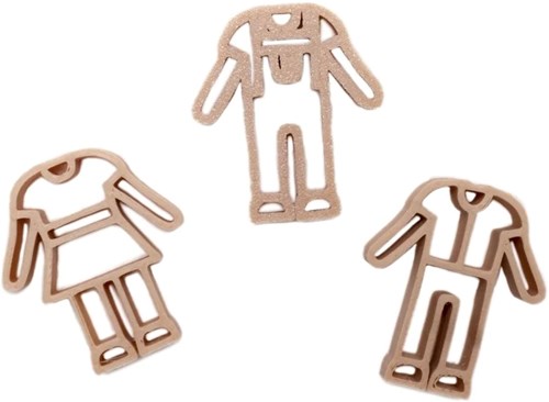 Grennn emporte-pièces vêtements jouet Montessori enfants beige