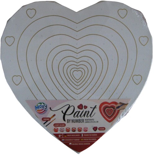 Creative Craft Group schilderen op nummer hart canvas set voor kinderen-2